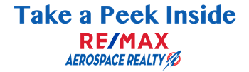 Graphic which reads: Take a Peek Inside RE/MAX Aerospace Realty